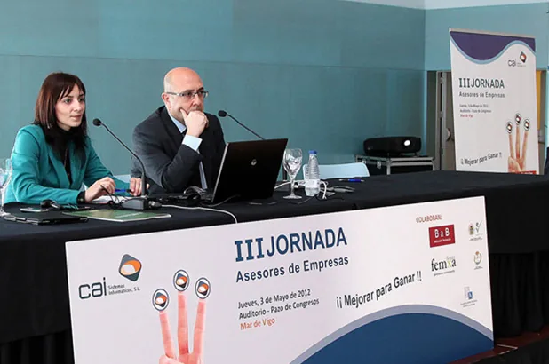 Ponentes de CAI Sistemas Informáticos en la mesa de la III Jornada de Asesores de Empresas