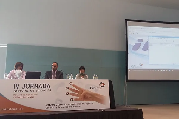 Demostración del software laboral CAILAB web durante la IV Jornada de Asesores