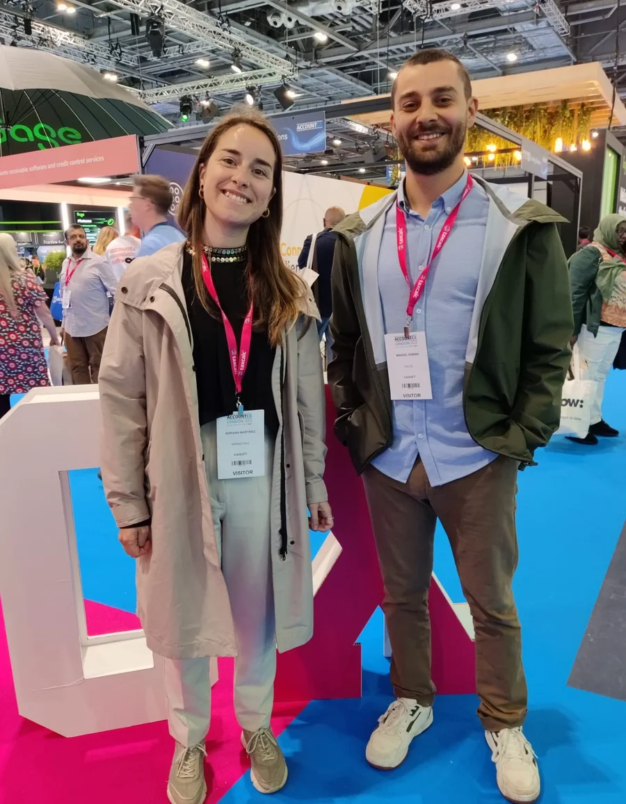El equipo de CAISOFT en la zona de expositores de Accountex London 2023