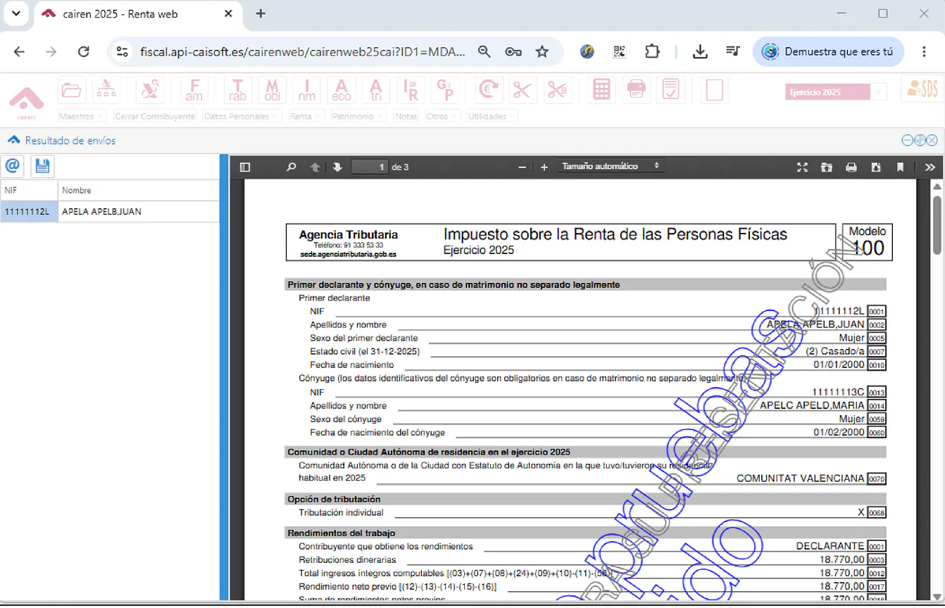 Cruce automático de los datos fiscales de la AEAT con la declaración